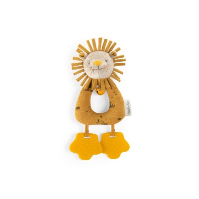 Jucarie bebe inel zornaitor leu Moulin Roty foto