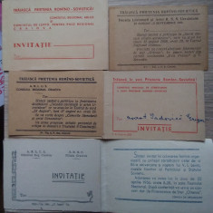 6 invitații ARLUS - Prietenia româno - sovietică, anii 1950