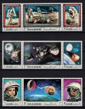 RAS AL KHAIMA 1970 - Cosmonautica, misiunile Apollo / serie completa MNH (2 img), Nestampilat