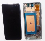 Display ecran cu Touchscreen si Rama pentru Samsung S10 Plus, G975, INCELL, Negru, Compatibil