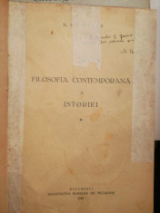 Filosofia contemporana a istoriei, N. BAGDASAR, PRINCEPS 1930, autograf foto