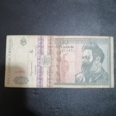 Bancnota CINCI SUTE LEI - 500 Lei - Decembrie 1992, circulata