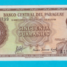 Paraguay 50 Guaranies 1963 'Trans Chaco' UNC serie: A15953799