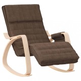 Cumpara ieftin Scaun balansoar, maro inchis, material textil