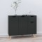 vidaXL Servantă, negru extralucios, 90x30x72 cm, lemn prelucrat 326820
