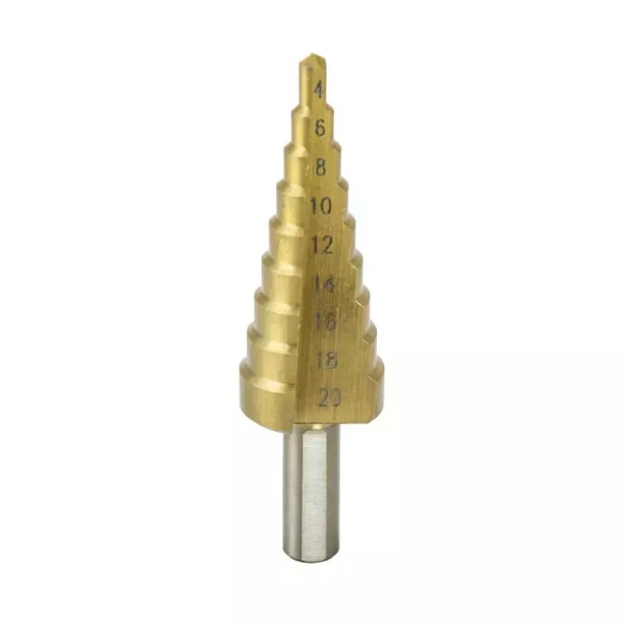Burghiu treptat 4-20mm, hss, tin
