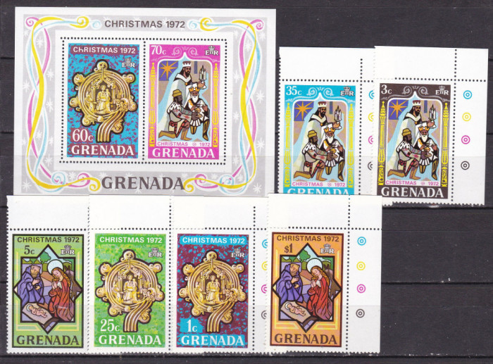 Grenada 1972 Craciun MI 500-505 + bl.27 MNH
