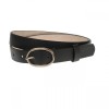 Curea dama, casual-eleganta, din piele ecologica, latime 2.5 cm, negru - CRD022Na, CK LEATHER