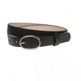Curea dama, casual-eleganta, din piele ecologica, latime 2.5 cm, negru - CRD022Na