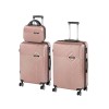 Set 3 valize ABS Leziter TraveLux Pro XVII, aur roz, roti 360&deg;