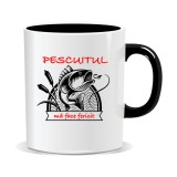 Cana personalizata cu mesaj pentru pescari, Pescuitul ma face fericit