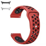 Curea silicon compatibila Samsung Galaxy Watch Ultra, Rosu/Negru