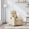 Fotoliu rabatabil, crem, material textil - 2