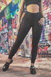 D858-1 Colanti casual/elegant cu talie inalta si model in dungi, L, M/L, S, S/M