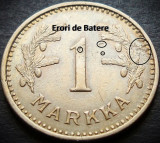 Cumpara ieftin Moneda istorica 1 MARKKA - FINLANDA, anul 1933 *cod 3457 A = erori exfoliere, Europa