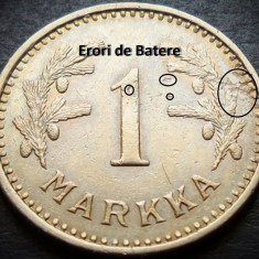 Moneda istorica 1 MARKKA - FINLANDA, anul 1933 *cod 3457 A = erori exfoliere