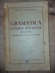Gramatica limbii romine.Sintaxa Manual pentru clasele VI-VII foto