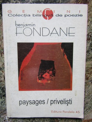 Paysages/Privelisti- Benjamin Fondane foto