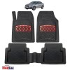 Covorașe Auto TeamCar&reg; Tip Tăviță Compatibile Dacia Logan III (2020&ndash;prezent) - Sedan/Red, Cauciuc