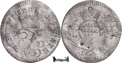1802, 3 Kreuzer - Ducatul de W&amp;uuml;rttemberg - Sf&amp;acirc;ntul Imperiu Roman foto