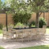 VidaXL Set de masă pentru grădină 9 pcs Bej Rattan poli 3334884
