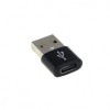 Adaptor OTB Slim compatibil cu USB-A 2.0 mascul la USB Tip-C (USB-C) femelă - Negru