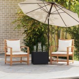 VidaXL Scaune de grădină 2 pcs Maro 60 x 65 x 76.5 cm