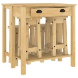 Cumpara ieftin Set mobilier de bar, 5 piese, lemn masiv de pin