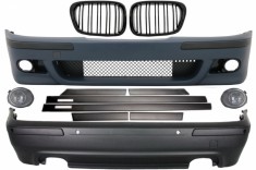 Kit Exterior BMW Seria 5 E39 (1997-2003) Cu Proiectoare Crom si Grile Negru Lucioase+Bandouri Laterale Performance AutoTuning