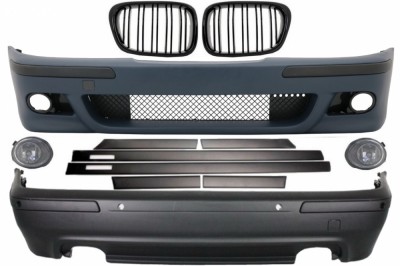 Kit Exterior BMW Seria 5 E39 (1997-2003) Cu Proiectoare Crom si Grile Negru Lucioase+Bandouri Laterale Performance AutoTuning foto