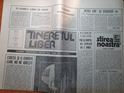 ziarul tineretul liber 29 martie 1990-art. &amp;quot; petele albe &amp;quot; ale revolutiei foto