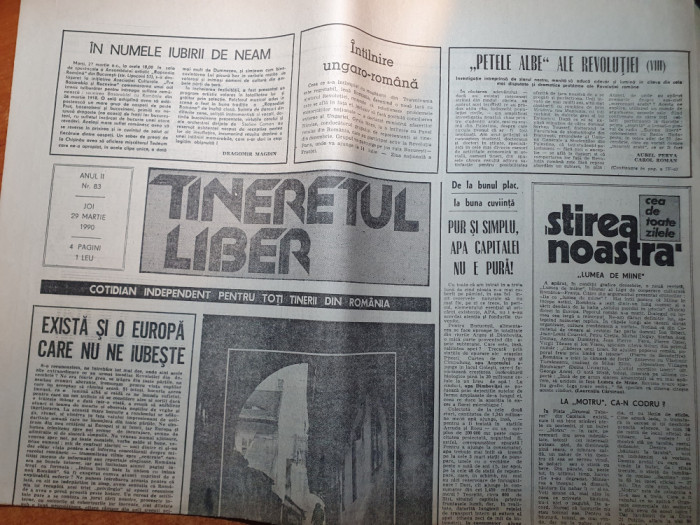 ziarul tineretul liber 29 martie 1990-art. &quot; petele albe &quot; ale revolutiei