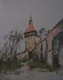 Vand pictura ,Biserica Fortificata din Biertan , ulei pe panza
