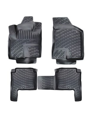 Set covorase auto din cauciuc tip tavita pentru Hyundai Santa Fe II 2006-2012 foto