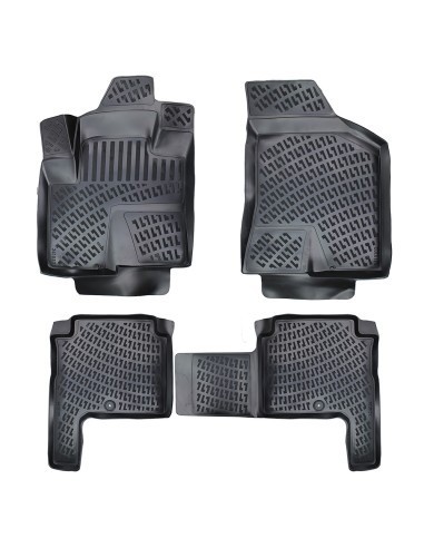 Set covorase auto din cauciuc tip tavita pentru Hyundai Santa Fe II 2006-2012
