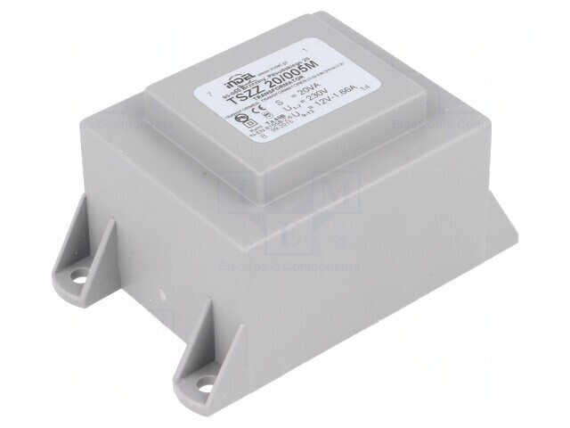 Transformator &Icirc;ncapsulat 20VA 230V AC-12V 1.66A PCB