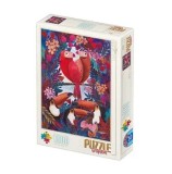 Cumpara ieftin Puzzle adulti D-Toys Kurti Andrea - Tropical - Pasari exotice, 1000 piese