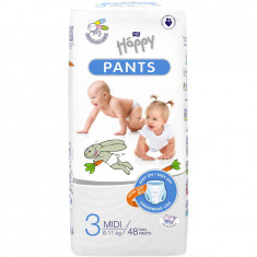 Scutece chilotel Happy Pants Midi 3, 6-11 kg, 48 buc