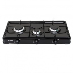 Aragaz 3 ochiuri Floria GPL 1x1.5x2Kw 62x30x10.5cm negru Zilan ZLN7138 foto