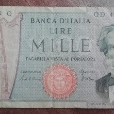 M1 - Bancnota foarte veche - Italia - 1000 lire - 1969