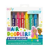 Creioane colorate pentru par Hair Doodlers - set de 6