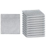 Cumpara ieftin Set 12 lavete multifunctionale pentru bucatarie, strat dublu, microfibra metalica, nu lasa zgarieturi