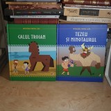 LOT DOUA CARTI COLECTIA ''MITOLOGIA PENTRU COPII'' : CALUL TROIAN + TEZEU SI MINOTAURUL , 2020 ( CARTONATE ) *