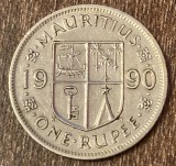 C50 - Moneda foarte veche - Mauritius - 1 rupee - 1990