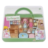 Set de joaca cu papusa si bebelus, Sunman, Bathroom