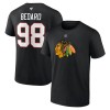 Chicago Blackhawks tricou de bărbați Connor Bedard #98 Draft 2023 Stack Logo Name &amp;amp; Number Black - M, Fanatics Branded