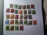 Serie mica Ungaria 1945 supratipar valoare noua , 30 valori unele au urma sarniera , 2 val. au pliu