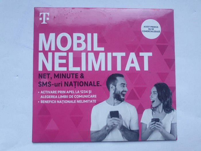 Pentru colectionari, SIM card Telekom, in tipla
