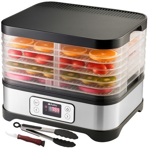 Deshidrator legume si fructe, 5 tavi, 10 litri, programator 24 ore, temperatura 35-70 grade Celsius