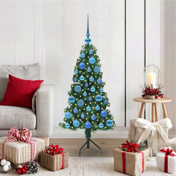 vidaXL Pom de Crăciun Artificial pentru Colț Verde 120 cm PVC și Metal 3397248